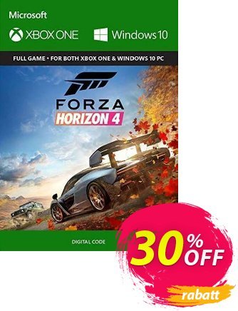 Forza Horizon 4 Xbox One/PC - UK  Gutschein Forza Horizon 4 Xbox One/PC (UK) Deal Aktion: Forza Horizon 4 Xbox One/PC (UK) Exclusive Easter Sale offer 