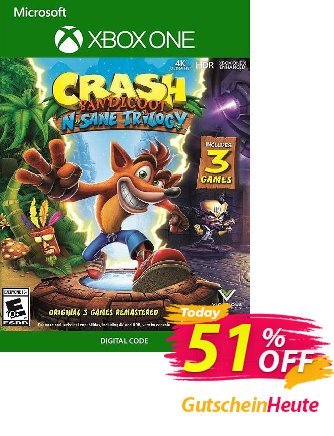 Crash Bandicoot N. Sane Trilogy Xbox One - US  Gutschein Crash Bandicoot N. Sane Trilogy Xbox One (US) Deal Aktion: Crash Bandicoot N. Sane Trilogy Xbox One (US) Exclusive Easter Sale offer 