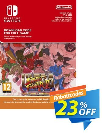 Ultra Street Fighter II: The Final Challengers Switch - EU  Gutschein Ultra Street Fighter II: The Final Challengers Switch (EU) Deal Aktion: Ultra Street Fighter II: The Final Challengers Switch (EU) Exclusive Easter Sale offer 