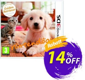Nintendogs + Cats - Golden Retriever + New Friends 3DS - Game Code discount coupon Nintendogs + Cats - Golden Retriever + New Friends 3DS - Game Code Deal - Nintendogs + Cats - Golden Retriever + New Friends 3DS - Game Code Exclusive Easter Sale offer 