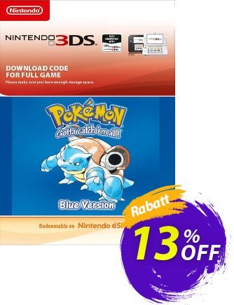 Pokemon Blue Edition (UK) 3DS Coupon, discount Pokemon Blue Edition (UK) 3DS Deal. Promotion: Pokemon Blue Edition (UK) 3DS Exclusive Easter Sale offer 
