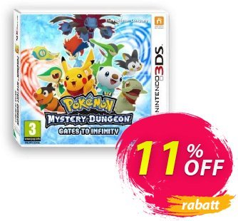 Pokemon Mystery Dungeon: Gates to Infinity 3DS - Game Code Coupon, discount Pokemon Mystery Dungeon: Gates to Infinity 3DS - Game Code Deal. Promotion: Pokemon Mystery Dungeon: Gates to Infinity 3DS - Game Code Exclusive Easter Sale offer 