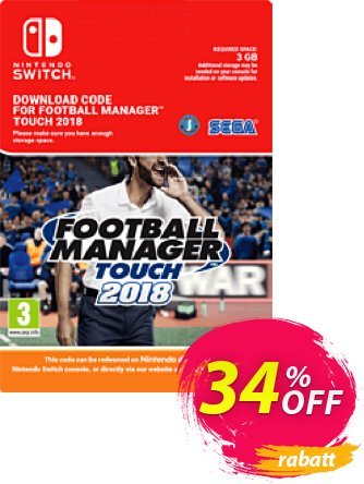 Football Manager (FM) Touch 2018 Switch (EU) Coupon, discount Football Manager (FM) Touch 2018 Switch (EU) Deal. Promotion: Football Manager (FM) Touch 2018 Switch (EU) Exclusive Easter Sale offer 