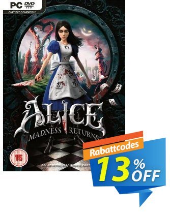 Alice: Madness Returns (PC) Coupon, discount Alice: Madness Returns (PC) Deal. Promotion: Alice: Madness Returns (PC) Exclusive Easter Sale offer 