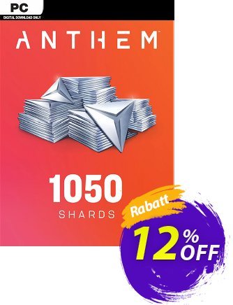 Anthem 1050 Shards Pack PC Coupon, discount Anthem 1050 Shards Pack PC Deal. Promotion: Anthem 1050 Shards Pack PC Exclusive Easter Sale offer 