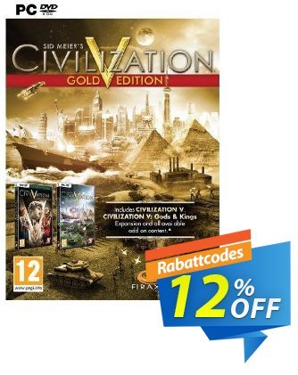 Civilization V 5 Gold Edition (PC) discount coupon Civilization V 5 Gold Edition (PC) Deal - Civilization V 5 Gold Edition (PC) Exclusive Easter Sale offer 