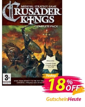Crusader Kings Complete Pack - PC  Gutschein Crusader Kings Complete Pack (PC) Deal Aktion: Crusader Kings Complete Pack (PC) Exclusive Easter Sale offer 