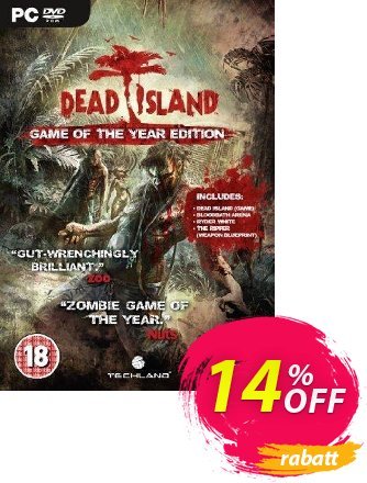 Dead Island - Game of the Year PC Coupon, discount Dead Island - Game of the Year PC Deal. Promotion: Dead Island - Game of the Year PC Exclusive Easter Sale offer 