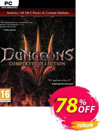 Dungeons 3 - Complete Collection PC Coupon, discount Dungeons 3 - Complete Collection PC Deal. Promotion: Dungeons 3 - Complete Collection PC Exclusive Easter Sale offer 