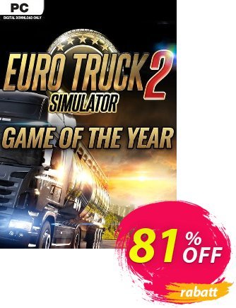 Euro Truck Simulator 2 - GOTY Edition PC Coupon, discount Euro Truck Simulator 2 - GOTY Edition PC Deal. Promotion: Euro Truck Simulator 2 - GOTY Edition PC Exclusive Easter Sale offer 