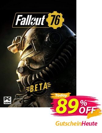Fallout 76 BETA PC Coupon, discount Fallout 76 BETA PC Deal. Promotion: Fallout 76 BETA PC Exclusive Easter Sale offer 