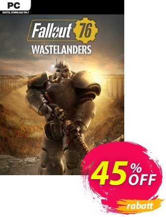 Fallout 76: Wastelanders PC (US/CA) Coupon, discount Fallout 76: Wastelanders PC (US/CA) Deal. Promotion: Fallout 76: Wastelanders PC (US/CA) Exclusive Easter Sale offer 
