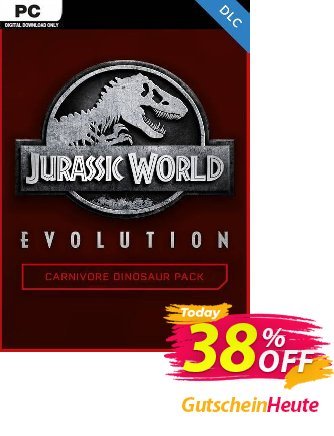 Jurassic World Evolution PC: Carnivore Dinosaur Pack DLC Coupon, discount Jurassic World Evolution PC: Carnivore Dinosaur Pack DLC Deal. Promotion: Jurassic World Evolution PC: Carnivore Dinosaur Pack DLC Exclusive Easter Sale offer 