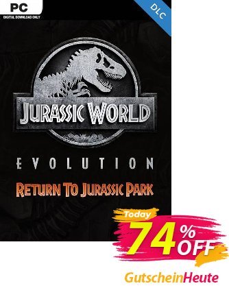 Jurassic World Evolution PC: Return To Jurassic Park DLC discount coupon Jurassic World Evolution PC: Return To Jurassic Park DLC Deal - Jurassic World Evolution PC: Return To Jurassic Park DLC Exclusive Easter Sale offer 