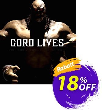 Mortal Kombat X PC Goro DLC Coupon, discount Mortal Kombat X PC Goro DLC Deal. Promotion: Mortal Kombat X PC Goro DLC Exclusive Easter Sale offer 
