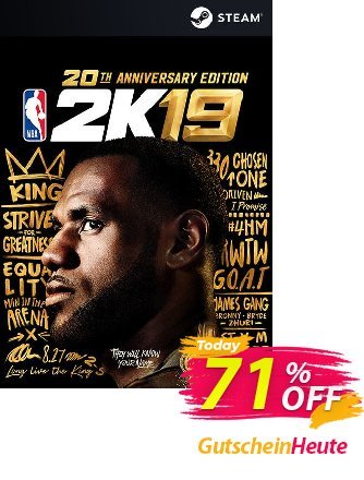 NBA 2K19 20th Anniversary Edition PC - EU  Gutschein NBA 2K19 20th Anniversary Edition PC (EU) Deal Aktion: NBA 2K19 20th Anniversary Edition PC (EU) Exclusive Easter Sale offer 
