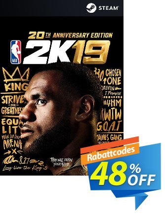 NBA 2K19 20th Anniversary Edition PC discount coupon NBA 2K19 20th Anniversary Edition PC Deal - NBA 2K19 20th Anniversary Edition PC Exclusive Easter Sale offer 