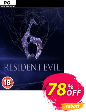 Resident Evil 6 PC (EU) Coupon, discount Resident Evil 6 PC (EU) Deal. Promotion: Resident Evil 6 PC (EU) Exclusive Easter Sale offer 