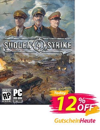 Sudden Strike 4 PC Gutschein Sudden Strike 4 PC Deal Aktion: Sudden Strike 4 PC Exclusive Easter Sale offer 