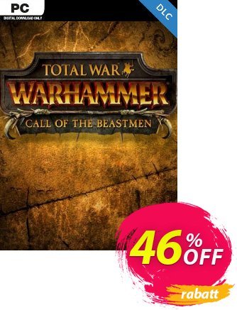 Total War WARHAMMER – Call of the Beastmen Campaign Pack DLC Coupon, discount Total War WARHAMMER – Call of the Beastmen Campaign Pack DLC Deal. Promotion: Total War WARHAMMER – Call of the Beastmen Campaign Pack DLC Exclusive Easter Sale offer 