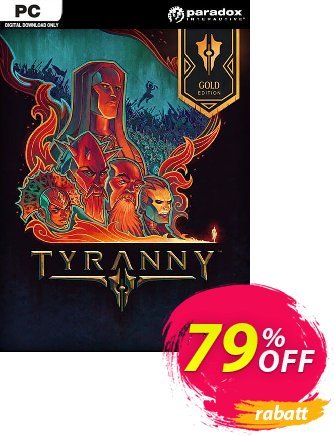 Tyranny Gold Edition PC Coupon, discount Tyranny Gold Edition PC Deal. Promotion: Tyranny Gold Edition PC Exclusive Easter Sale offer 