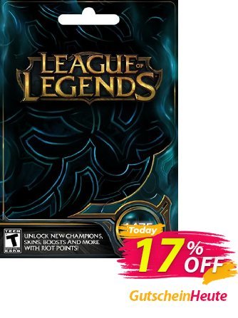 League of Legends: 1475 Riot Points Card Gutschein League of Legends: 1475 Riot Points Card Deal Aktion: League of Legends: 1475 Riot Points Card Exclusive Easter Sale offer 