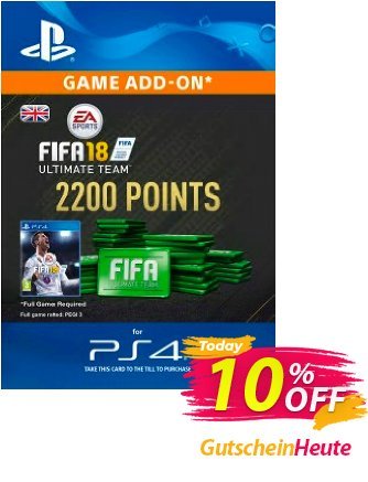 2200 FIFA 18 Points PS4 PSN Code - UK account Gutschein 2200 FIFA 18 Points PS4 PSN Code - UK account Deal Aktion: 2200 FIFA 18 Points PS4 PSN Code - UK account Exclusive Easter Sale offer 