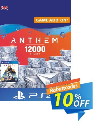 Anthem 12000 Shards PS4 - UK  Gutschein Anthem 12000 Shards PS4 (UK) Deal Aktion: Anthem 12000 Shards PS4 (UK) Exclusive Easter Sale offer 