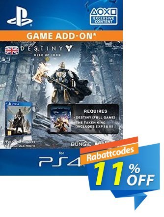 Destiny Rise of Iron PS4 Coupon, discount Destiny Rise of Iron PS4 Deal. Promotion: Destiny Rise of Iron PS4 Exclusive Easter Sale offer 