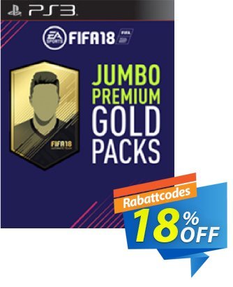 FIFA 18 PS3 - 5 Jumbo Premium Gold Packs DLC discount coupon FIFA 18 PS3 - 5 Jumbo Premium Gold Packs DLC Deal - FIFA 18 PS3 - 5 Jumbo Premium Gold Packs DLC Exclusive Easter Sale offer 