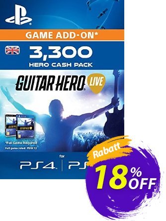 Guitar Hero Live 3300 Hero Cash Pack PS4 Gutschein Guitar Hero Live 3300 Hero Cash Pack PS4 Deal Aktion: Guitar Hero Live 3300 Hero Cash Pack PS4 Exclusive Easter Sale offer 
