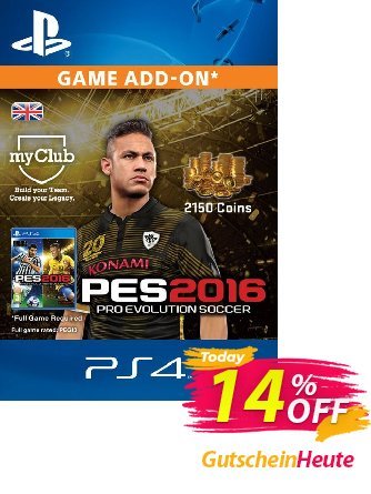 PES 2016 - 2150 myClub Coins PS4 Coupon, discount PES 2016 - 2150 myClub Coins PS4 Deal. Promotion: PES 2016 - 2150 myClub Coins PS4 Exclusive Easter Sale offer 