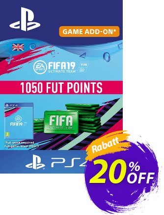 1050 FIFA 19 Points PS4 PSN Code - UK account Coupon, discount 1050 FIFA 19 Points PS4 PSN Code - UK account Deal. Promotion: 1050 FIFA 19 Points PS4 PSN Code - UK account Exclusive Easter Sale offer 