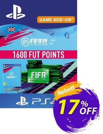 1600 FIFA 19 Points PS4 PSN Code - UK account discount coupon 1600 FIFA 19 Points PS4 PSN Code - UK account Deal - 1600 FIFA 19 Points PS4 PSN Code - UK account Exclusive Easter Sale offer 