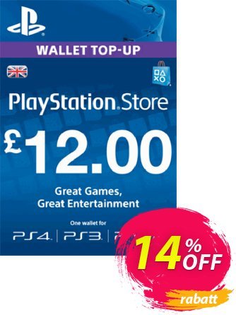 PlayStation Network Card - £12 (PS Vita/PS3/PS4) discount coupon PlayStation Network Card - £12 (PS Vita/PS3/PS4) Deal - PlayStation Network Card - £12 (PS Vita/PS3/PS4) Exclusive Easter Sale offer 