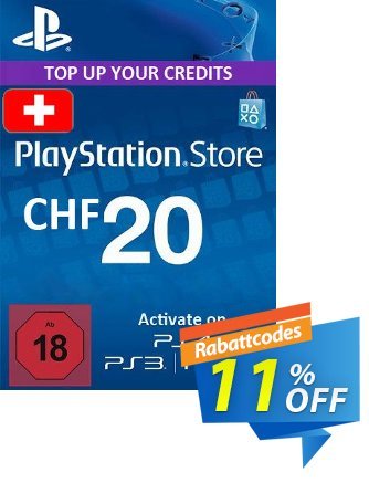 PlayStation Network - PSN Card - 20 CHF - Switzerland  Gutschein PlayStation Network (PSN) Card - 20 CHF (Switzerland) Deal Aktion: PlayStation Network (PSN) Card - 20 CHF (Switzerland) Exclusive Easter Sale offer 