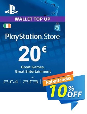PlayStation Network (PSN) Card - 20 EUR (Ireland) Coupon, discount PlayStation Network (PSN) Card - 20 EUR (Ireland) Deal. Promotion: PlayStation Network (PSN) Card - 20 EUR (Ireland) Exclusive Easter Sale offer 