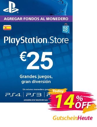 PlayStation Network - PSN Card - 25 EUR - Spain  Gutschein PlayStation Network (PSN) Card - 25 EUR (Spain) Deal Aktion: PlayStation Network (PSN) Card - 25 EUR (Spain) Exclusive Easter Sale offer 
