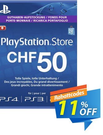 PlayStation Network - PSN Card - 50 CHF - Switzerland  Gutschein PlayStation Network (PSN) Card - 50 CHF (Switzerland) Deal Aktion: PlayStation Network (PSN) Card - 50 CHF (Switzerland) Exclusive Easter Sale offer 