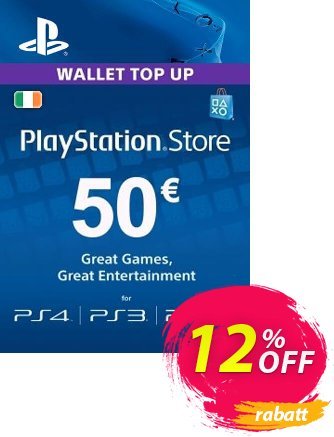 PlayStation Network (PSN) Card - 50 EUR (Ireland) Coupon, discount PlayStation Network (PSN) Card - 50 EUR (Ireland) Deal. Promotion: PlayStation Network (PSN) Card - 50 EUR (Ireland) Exclusive Easter Sale offer 