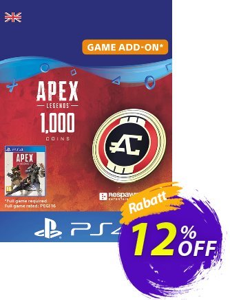 Apex Legends 1000 Coins PS4 - UK  Gutschein Apex Legends 1000 Coins PS4 (UK) Deal Aktion: Apex Legends 1000 Coins PS4 (UK) Exclusive Easter Sale offer 