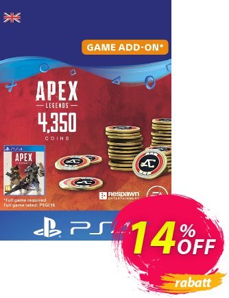 Apex Legends 4350 Coins PS4 (UK) Coupon, discount Apex Legends 4350 Coins PS4 (UK) Deal. Promotion: Apex Legends 4350 Coins PS4 (UK) Exclusive Easter Sale offer 