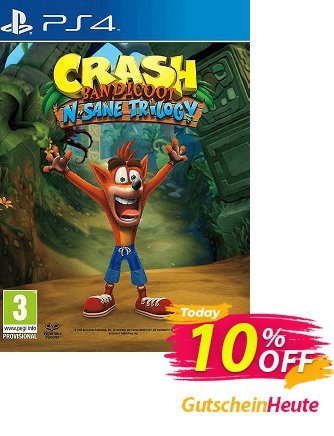 Crash Bandicoot N. Sane Trilogy PS4 Coupon, discount Crash Bandicoot N. Sane Trilogy PS4 Deal. Promotion: Crash Bandicoot N. Sane Trilogy PS4 Exclusive Easter Sale offer 