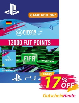 Fifa 19 - 12000 FUT Points PS4 (Germany) Coupon, discount Fifa 19 - 12000 FUT Points PS4 (Germany) Deal. Promotion: Fifa 19 - 12000 FUT Points PS4 (Germany) Exclusive Easter Sale offer 