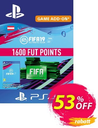 Fifa 19 - 1600 FUT Points PS4 (Austria) Coupon, discount Fifa 19 - 1600 FUT Points PS4 (Austria) Deal. Promotion: Fifa 19 - 1600 FUT Points PS4 (Austria) Exclusive Easter Sale offer 