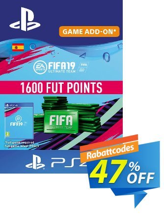 Fifa 19 - 1600 FUT Points PS4 (Spain) Coupon, discount Fifa 19 - 1600 FUT Points PS4 (Spain) Deal. Promotion: Fifa 19 - 1600 FUT Points PS4 (Spain) Exclusive Easter Sale offer 