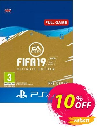 FIFA 19 Ultimate Edition PS4 (UK) discount coupon FIFA 19 Ultimate Edition PS4 (UK) Deal - FIFA 19 Ultimate Edition PS4 (UK) Exclusive Easter Sale offer 