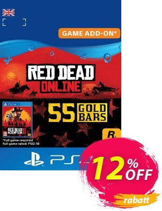 Red Dead Online: 55 Gold Bars PS4 (UK) discount coupon Red Dead Online: 55 Gold Bars PS4 (UK) Deal - Red Dead Online: 55 Gold Bars PS4 (UK) Exclusive Easter Sale offer 