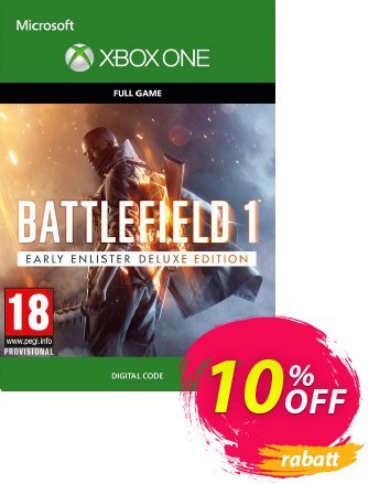 Battlefield 1 Early Enlister Deluxe Edition Xbox One discount coupon Battlefield 1 Early Enlister Deluxe Edition Xbox One Deal - Battlefield 1 Early Enlister Deluxe Edition Xbox One Exclusive Easter Sale offer 