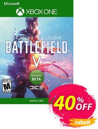 Battlefield V 5 Deluxe Edition Xbox One + BETA Coupon, discount Battlefield V 5 Deluxe Edition Xbox One + BETA Deal. Promotion: Battlefield V 5 Deluxe Edition Xbox One + BETA Exclusive Easter Sale offer 
